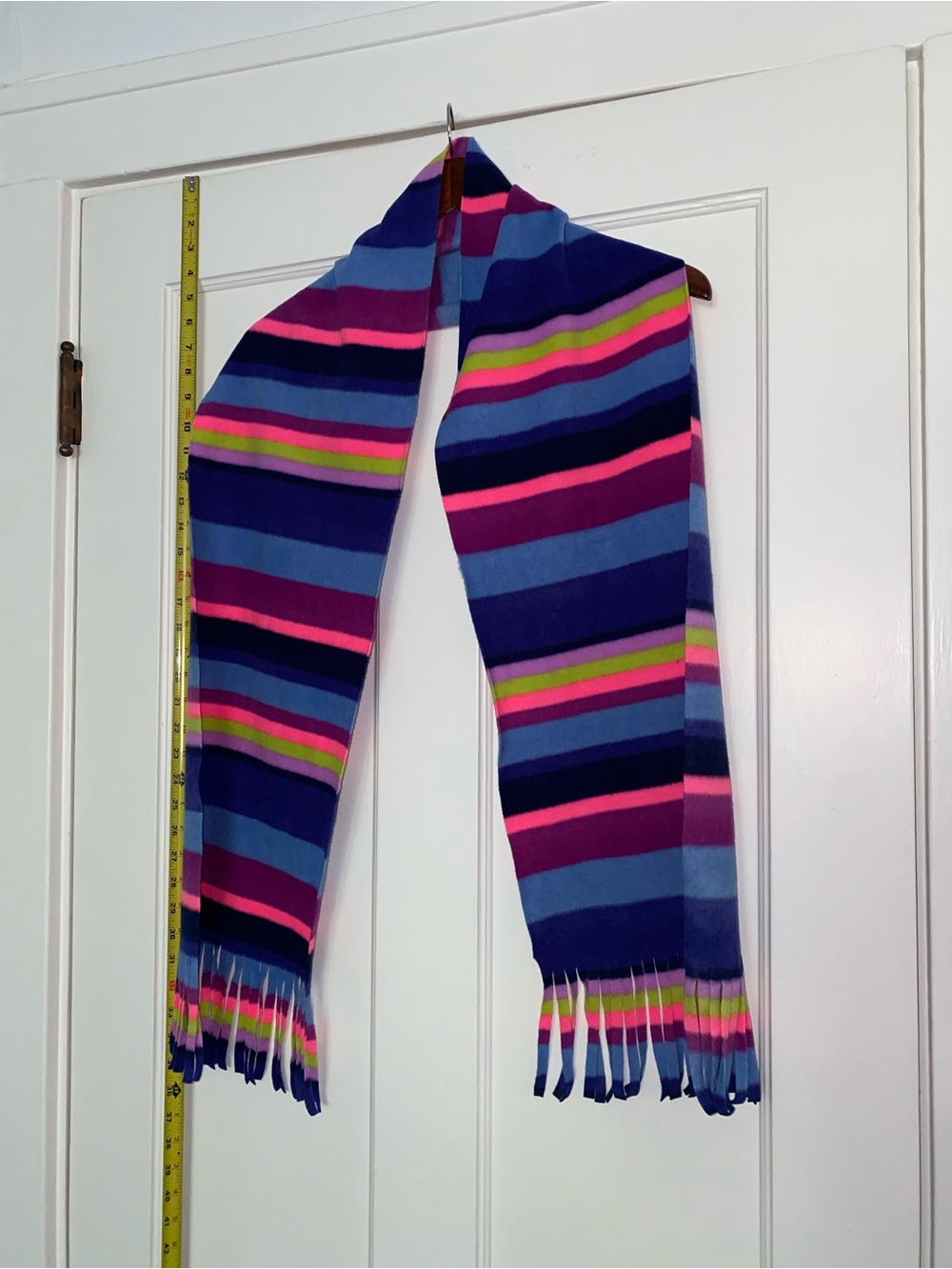 Colorful fleece scarf